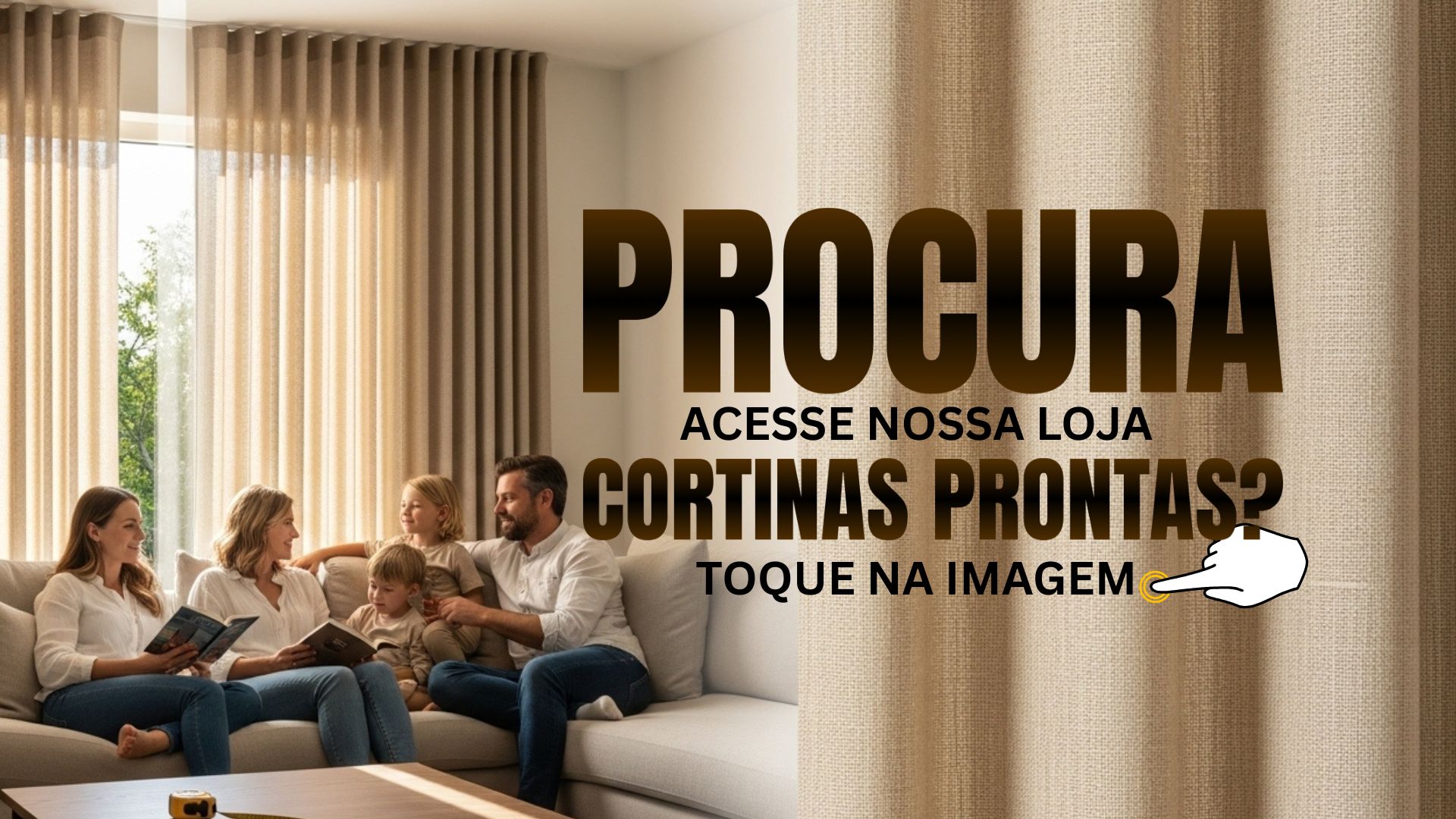 Cortina elegante em voil para sala de estar