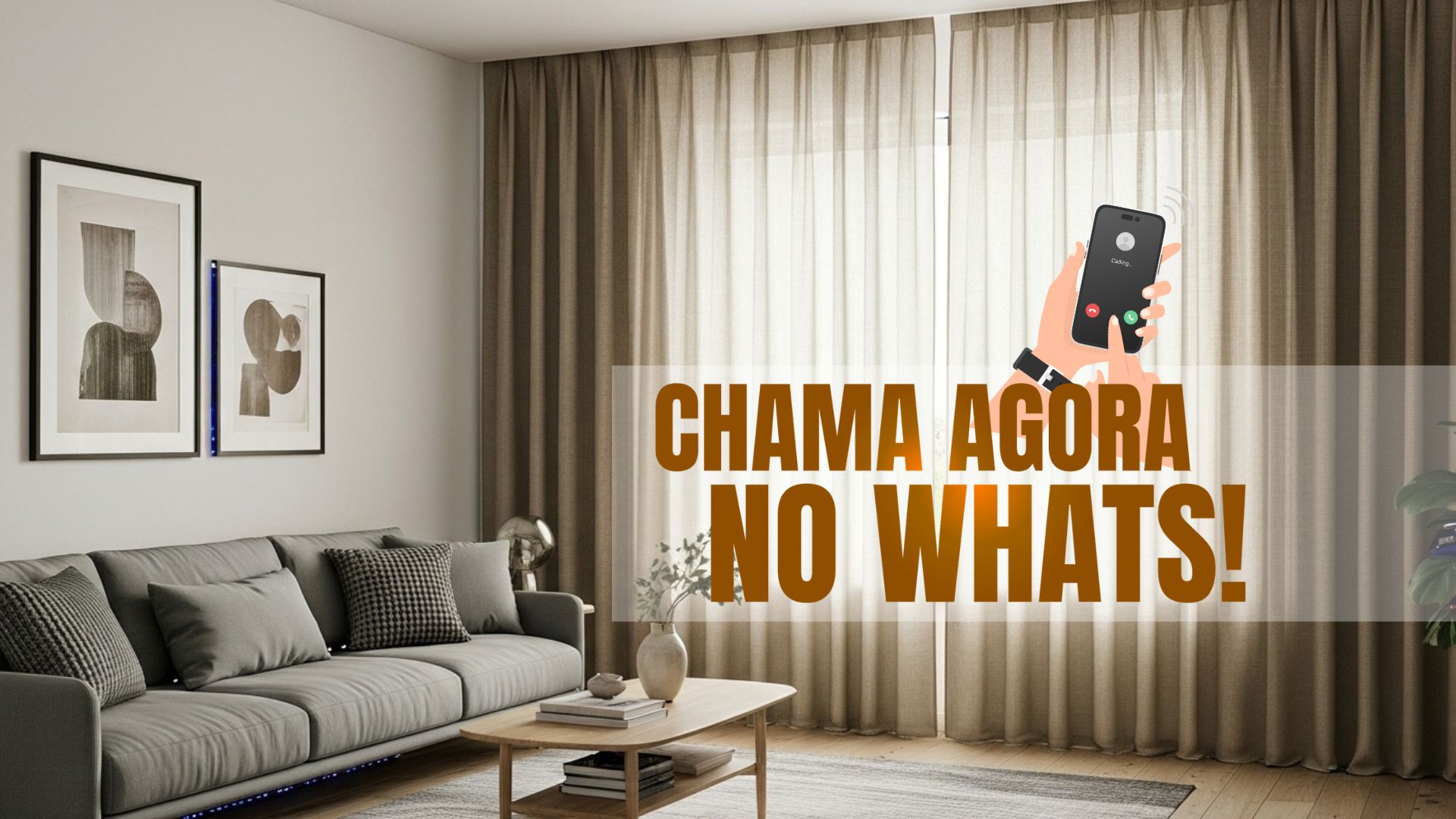 Cortina de linho para varanda